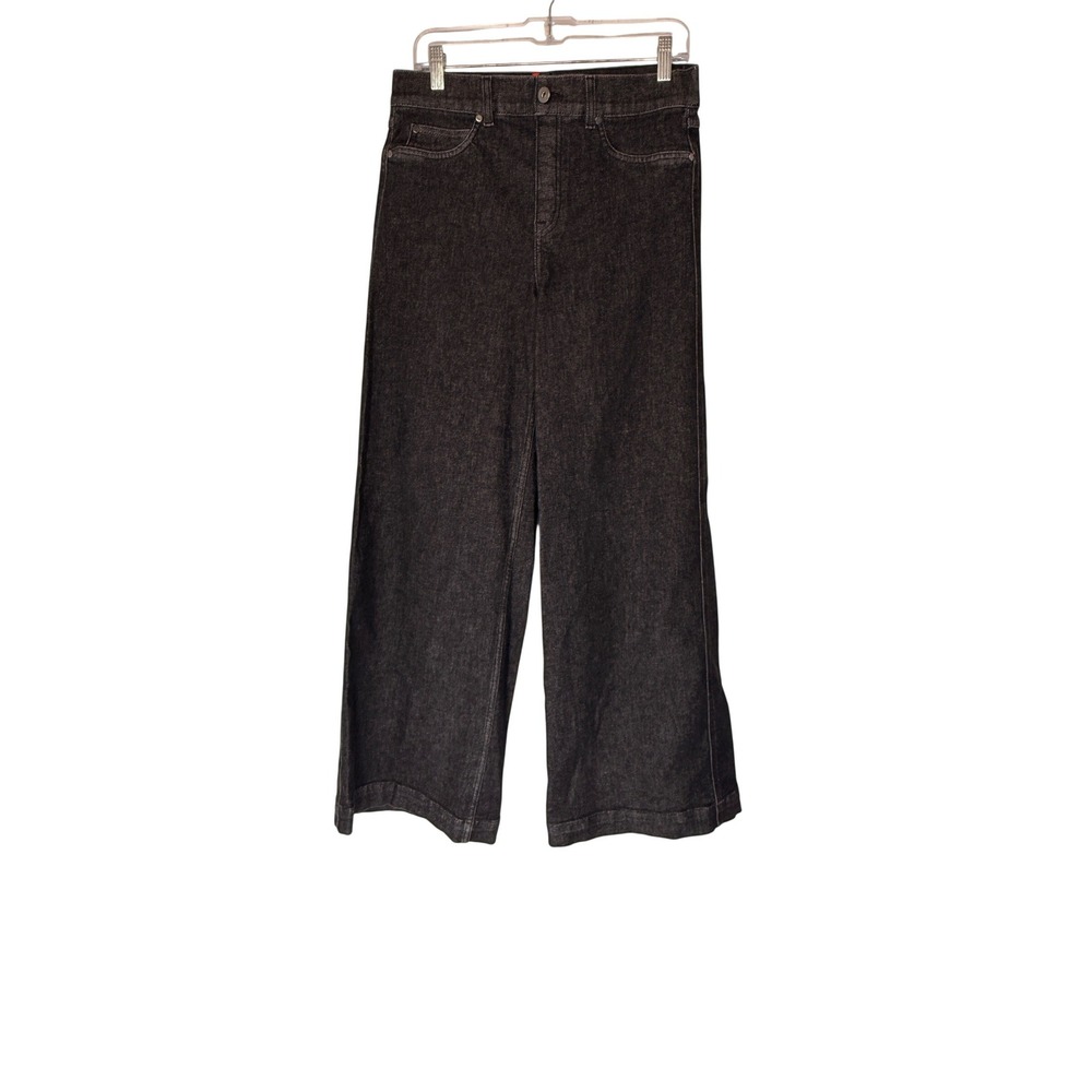 Spanx Charcoal Wide-Leg Denim Pull-On Stretch Jeans Casual Basic Large